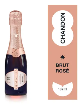 Espumante Brasileiro Rosé Brut Chandon Baby Chardonnay Serra Gaúcha Garrafa 187ml