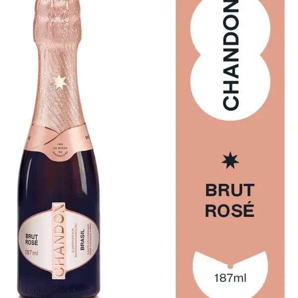 Espumante Brasileiro Rosé Brut Chandon Baby Chardonnay Serra Gaúcha Garrafa 187ml